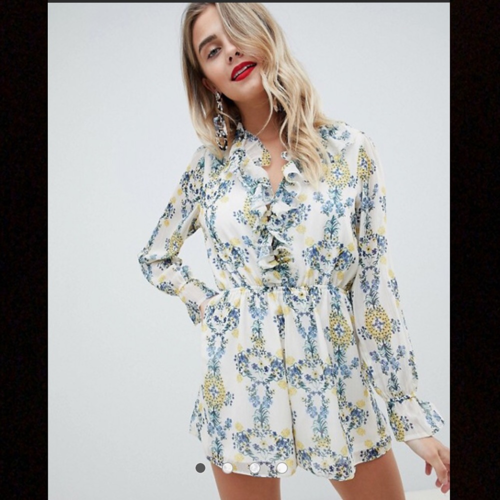 Beautiful Floral Chiffon Romper